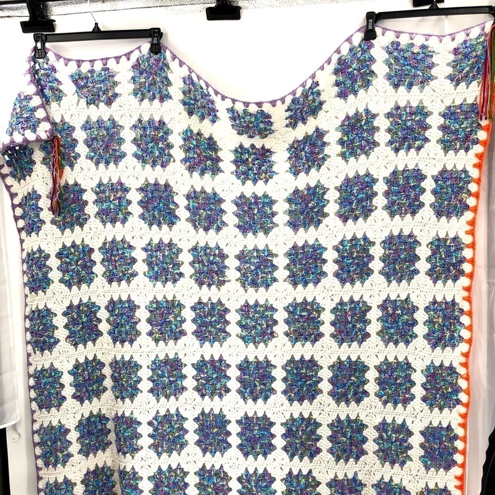Handmade Crochet Throw Blanket 46”x66”